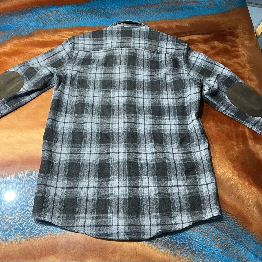 Pendleton Wool Plaid Trail Button Down Shirt Elbo… - image 7